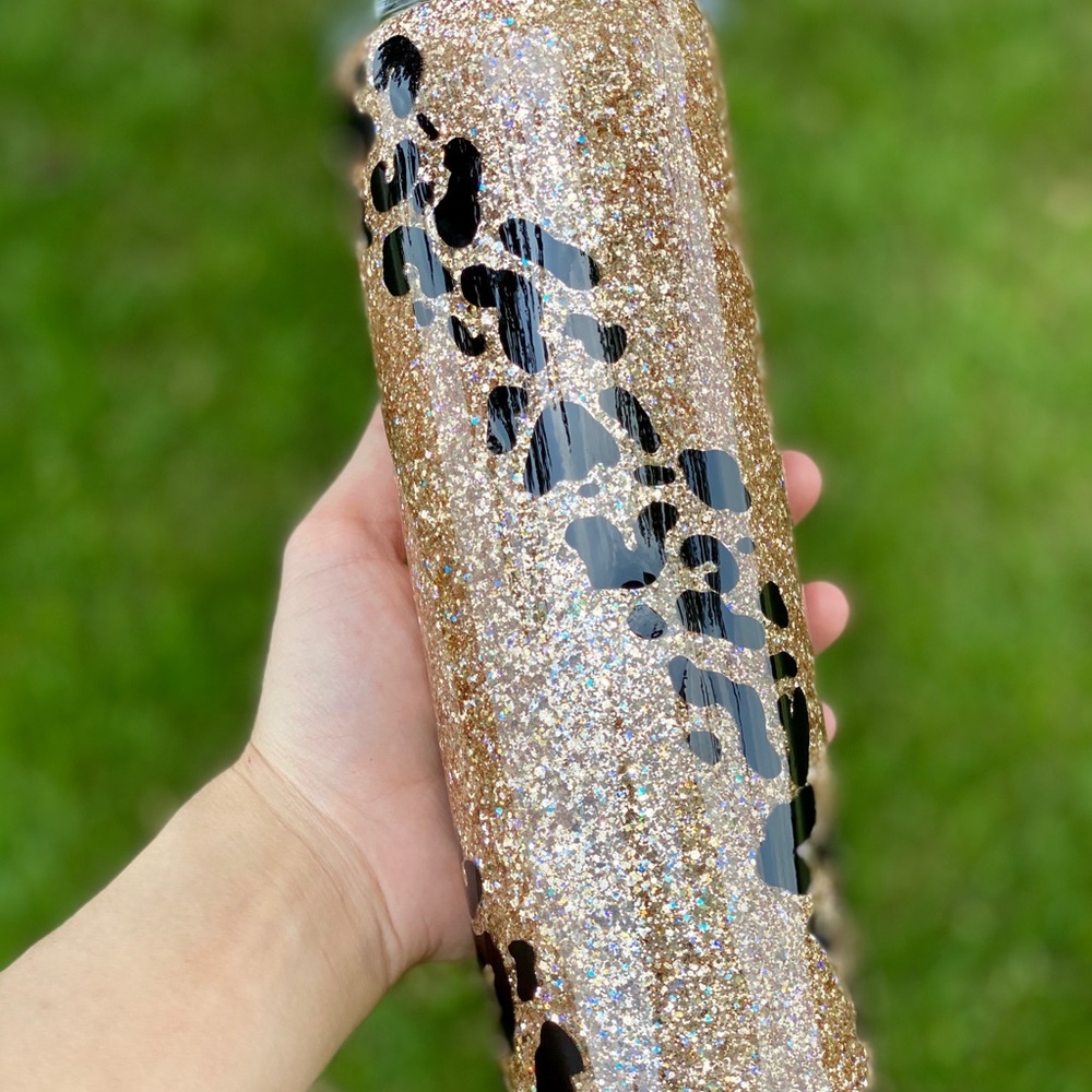 Leopard/cheetah print tumbler